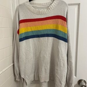 Oversized American Eagle Rainbow Sweater